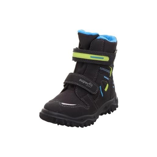 Superfit husky imbottitura calda in gore-tex, stivali da neve bambini e ragazzi, nero/blu 0200, 25 eu