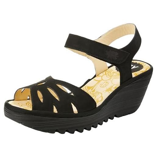 Fly London yazi479fly, sandali donna, nero, 41 eu
