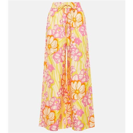 Alemais alã©mais pantaloni fenella in seta a vita alta