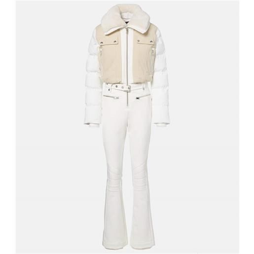 Fusalp tuta da sci karei con finiture in velluto a coste