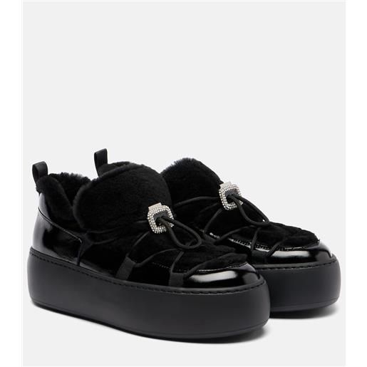 Roger Vivier sneakers viv' up in shearling e vernice