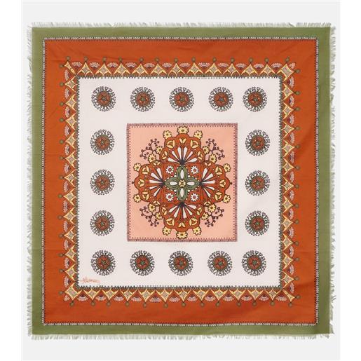 Alemais alã©mais sciarpa contina midi in cotone con frange