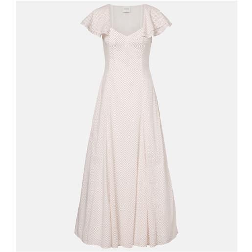 Posse abito lungo marlowe in cotone a pois