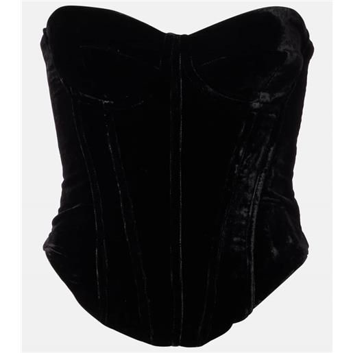 Rotate bustier in velluto