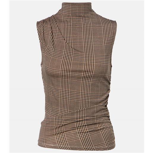 Veronica Beard top mylie in jersey pied-de-poule