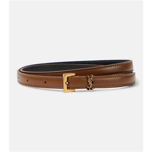 Saint Laurent cintura cassandre in pelle