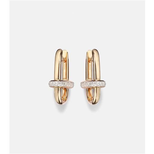 Pomellato orecchini iconica in oro rosa 18kt con diamanti