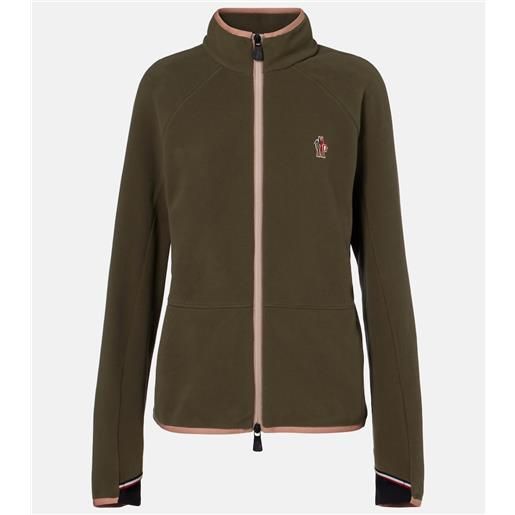 Moncler Grenoble pullover in pile con zip