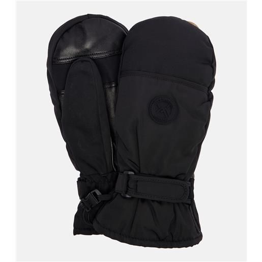 Yves Salomon moffole da sci con pelle