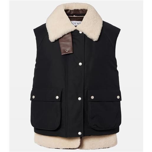 Loewe gilet in misto cotone con shearling