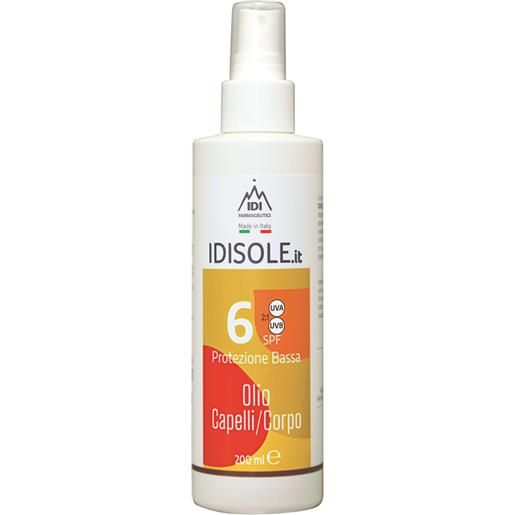 IDI FARMACEUTICI Srl idisole. It spf6 olio capelli/corpo idi farmaceutici 200ml