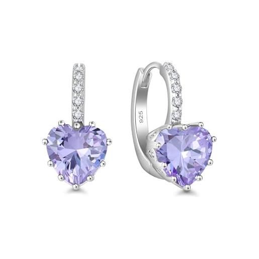 Starchenie Orecchini Pendenti In Argento 925 Con Zirconi A Pera - Design Ritorto - Gioielli Donna Eleganti