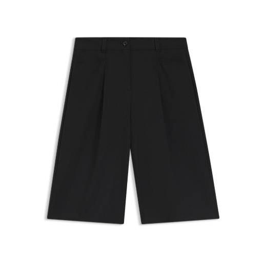 BOSS bermuda regular fit con gamba svasata, nero