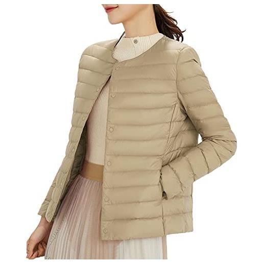 HEONSATI giacca donna piumino leggero piumino invernali piumini ultraleggero pesante leggero giacca antivento elegante cappotto donna 100 grammi trapuntato foderata ripiegabile a maniche lunghe