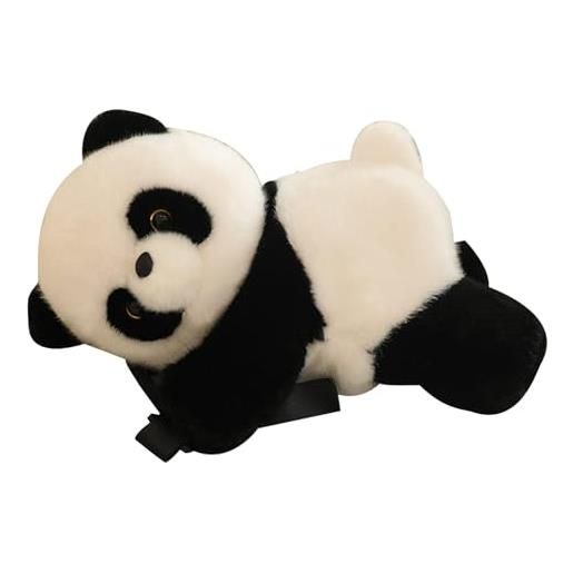 kivrimlarv zaino imbottito con panda rosso, borsa a tracolla pelosa per bambini, tracolla regolabile, borsa da viaggio per gli amanti degli animali, perfetta per l'uso quotidiano e le uscite, panda, 