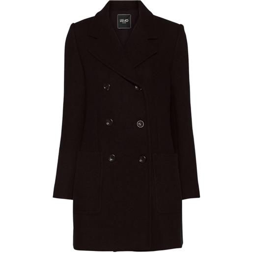 Liu Jo cappotto donna doppiopetto nero 42