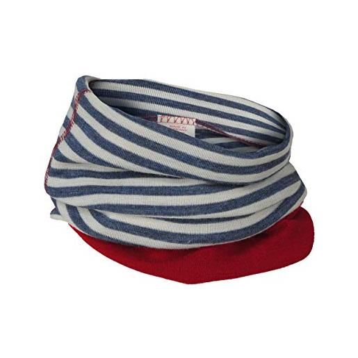 Engel sciarpa tubolare per neonato/bambini pura lana biologica, blu melange/naturale, 92/140 cm