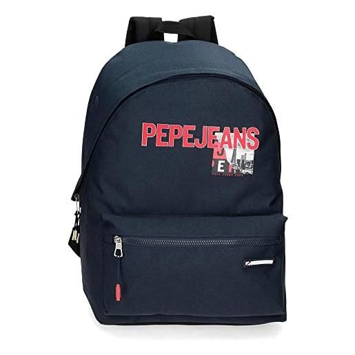 Enso pepe jeans dikran zaino per la scuola regolabile a carrello blu 31 x 44 x 15 cm poliestere 23,87 l, blu, zaino scolastico adattabile a carrello