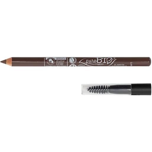 Purobio matita sopraccigliare con scovolino n. 7 marrone caldo