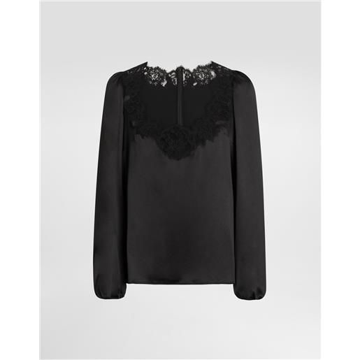 Dolce & Gabbana blusa in satin stretch