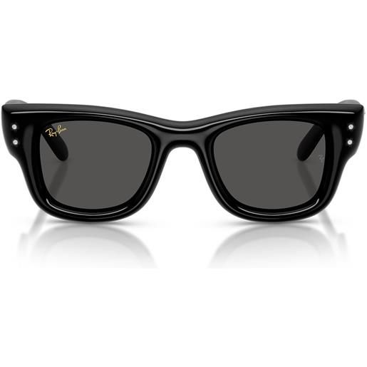 Ray-Ban occhiali da sole rb4940b 686487 wayfarer puffer x asap rocky nero con strass/ultra black unisex