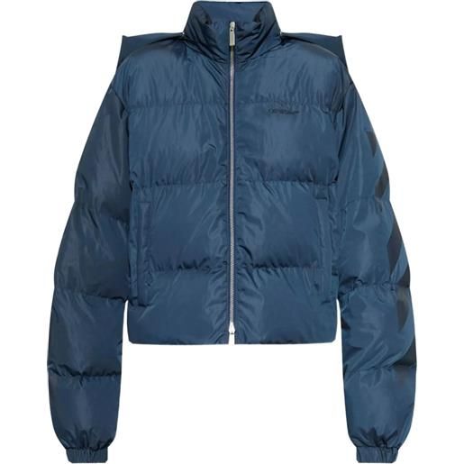 Off-White piumino con stampa arrow - blu