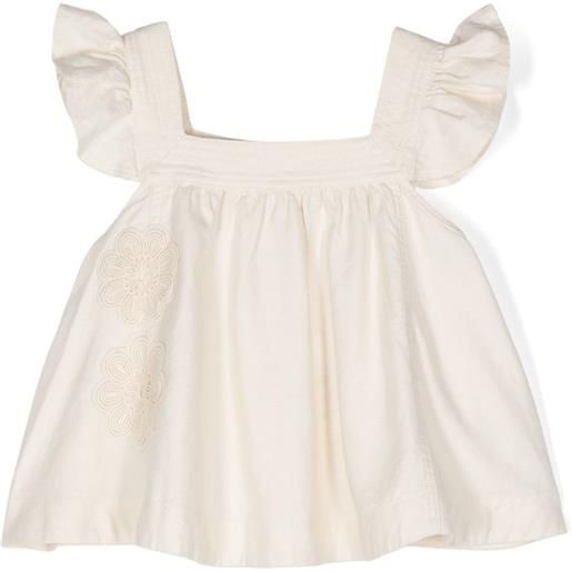 ZIMMERMANN Kids blusa denim halliday - toni neutri