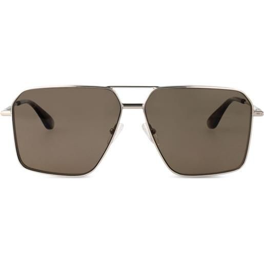 Alexander McQueen Eyewear occhiali da sole con montatura stile pilota - oro