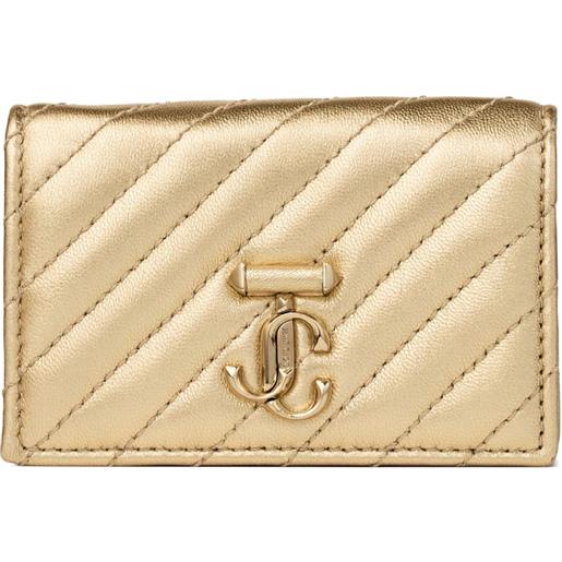 Jimmy Choo portafoglio curve nello trapuntato - oro