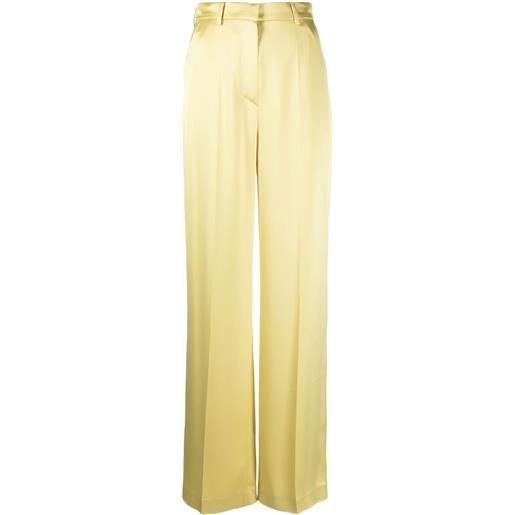 Nanushka pantaloni sartoriali a gamba ampia - giallo