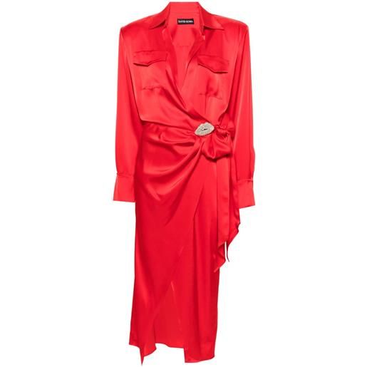 David Koma abito midi a portafoglio - rosso