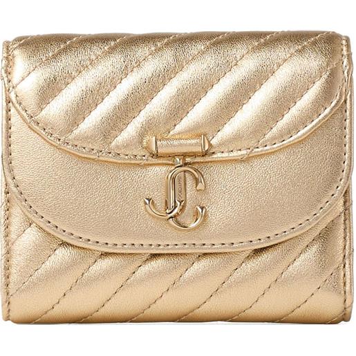 Jimmy Choo portafoglio curve marinda trapuntato - oro