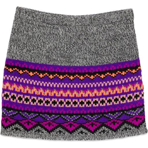 Anna Sui minigonna con stampa geometrica - grigio