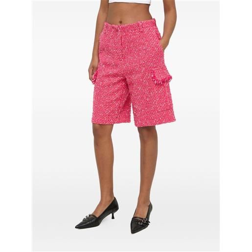 Patrizia Pepe shorts con frange - rosa
