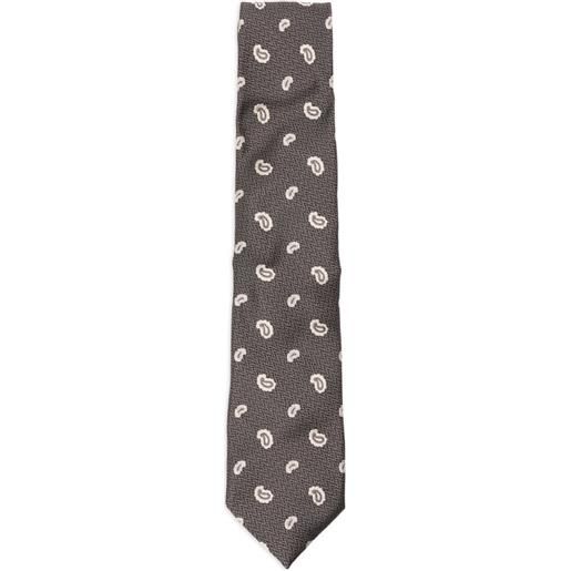 Zegna cravatta in seta - grigio