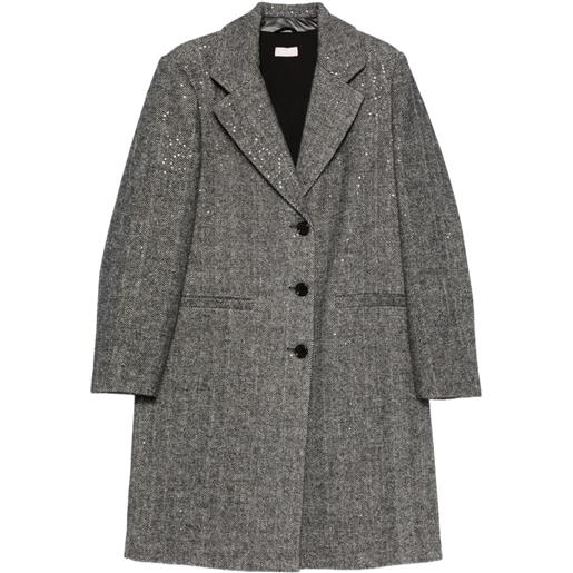 LIU JO cappotto con paillettes - grigio