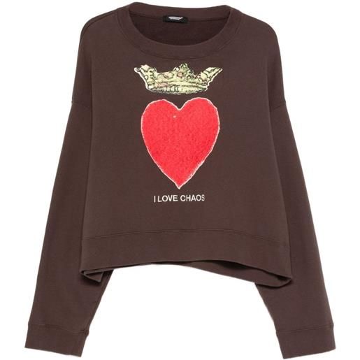 Undercover felpa con ricamo - marrone