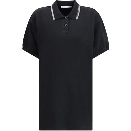 Alexander Wang abito corto stile polo - nero