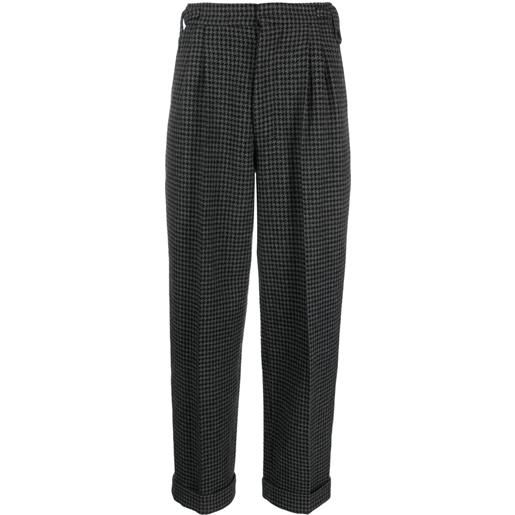 Nanushka pantaloni crop con stampa - nero
