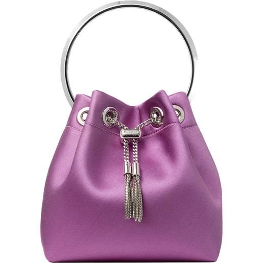 Jimmy Choo borsa bon bon mini con manico ad anello - viola