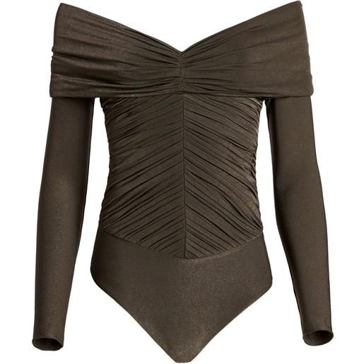 KHAITE body the panza con spalle scoperte - marrone