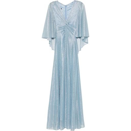 Talbot Runhof abito con design a strati - blu