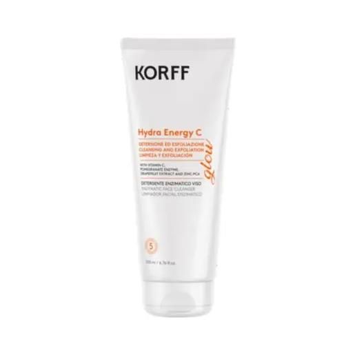 Korff hydra energy c glow gel detergente enzimatico deterge e purifica 200 ml