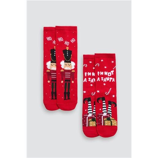 Ysabel Mora confezione da 2 calzini natalizi per bambini