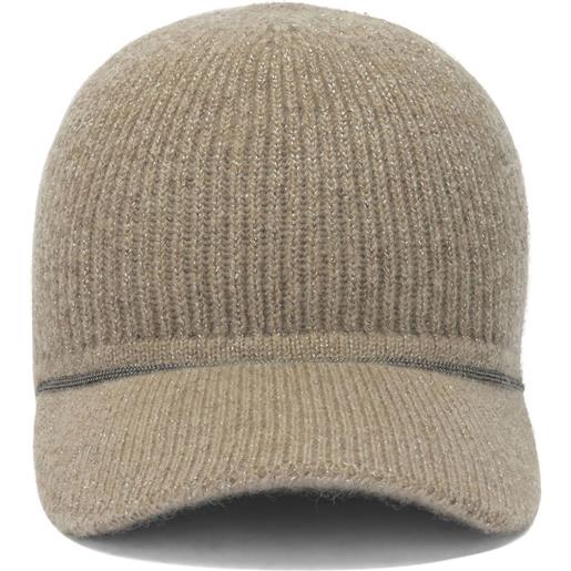 Brunello Cucinelli cappello da baseball a coste - toni neutri