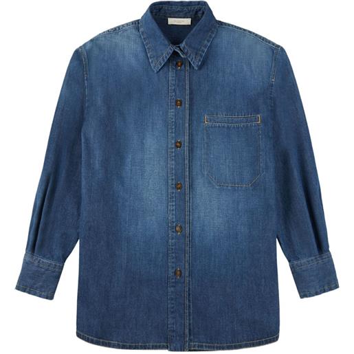 Glanshirt camicia denim - blu