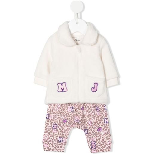 Marc Jacobs Kids tuta sportiva con ricamo - toni neutri