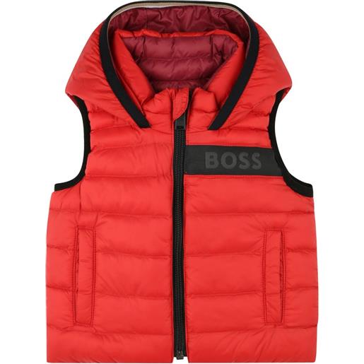 BOSS Kidswear gilet imbottito reversibile - rosso