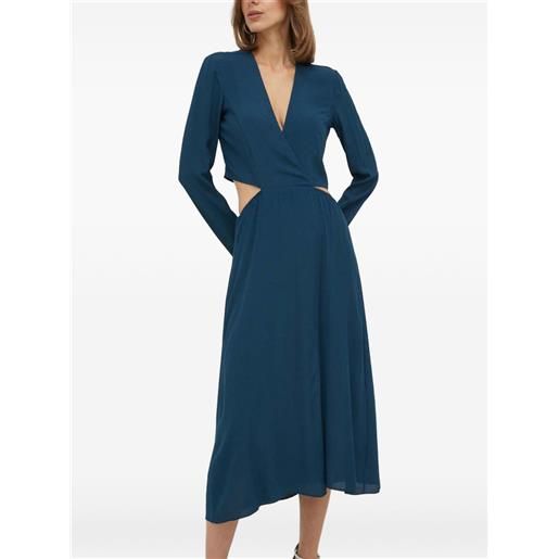 Patrizia Pepe abito a maniche lunghe con dettaglio cut-out - blu