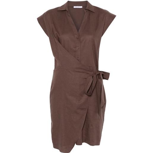 Patrizia Pepe abito corto a portafoglio - marrone